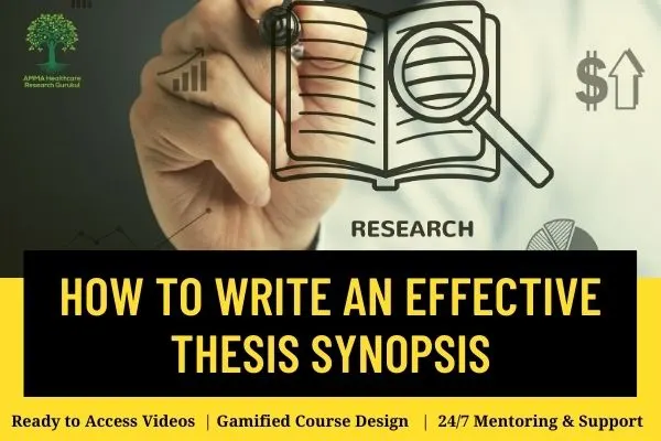 How to Write an Effective Thesis Synopsis cover